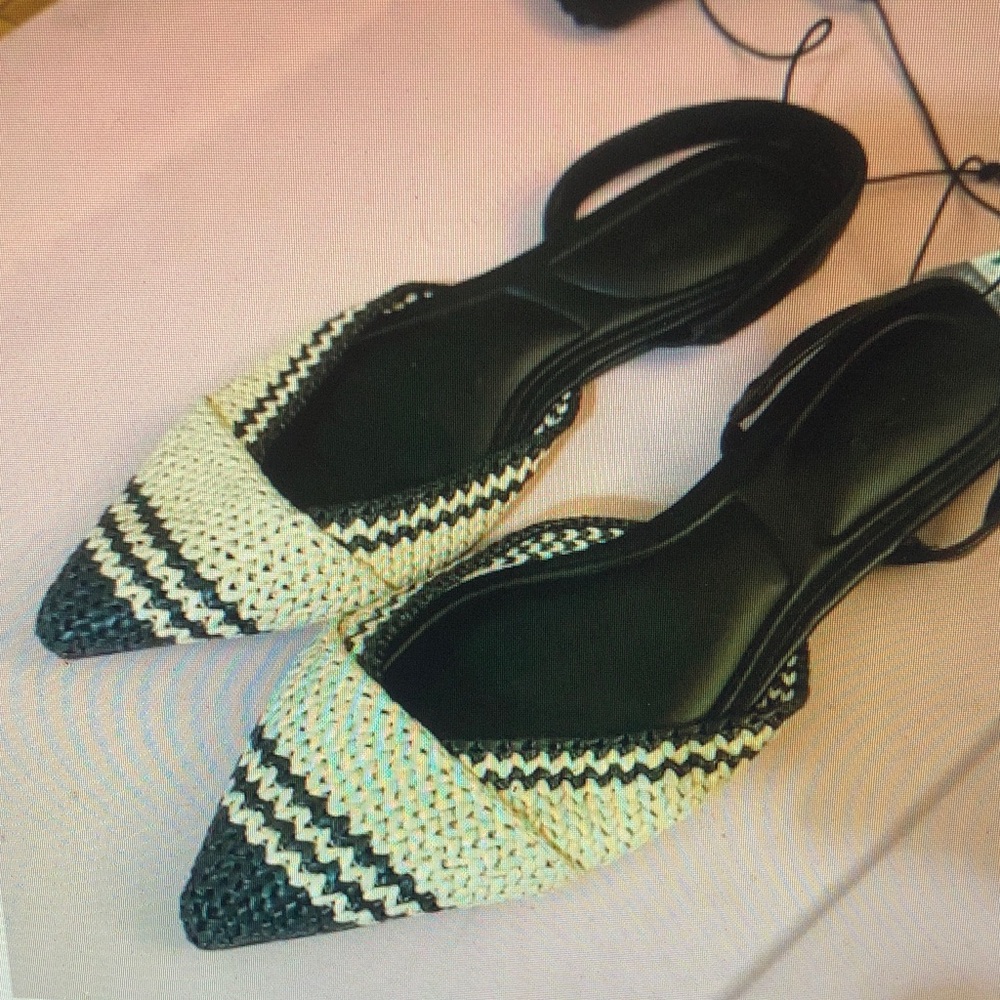 Primark Black and Cream Espadrille Flats